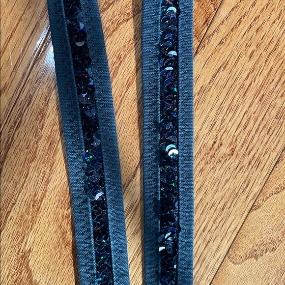 Gorgeous sequin canvas belt Black - Picture 4 of 5